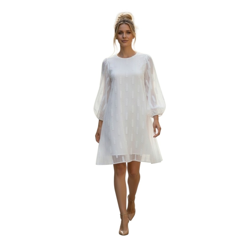 Lena‎ Whimsical Fairy Sheer Womens size Small Textured Coquette Graduation Dress